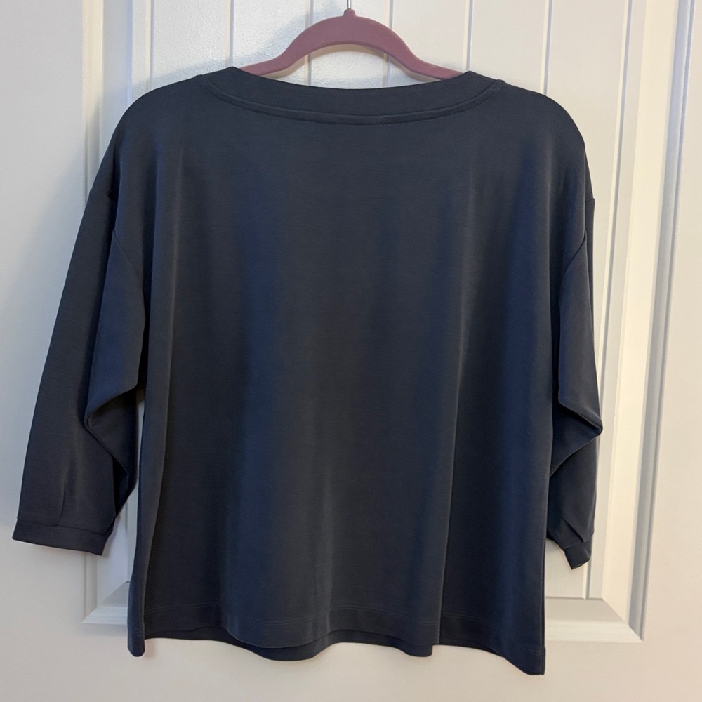 J. Jill Soft Blue Gray Long Sleeve Top - Picture 3 of 7